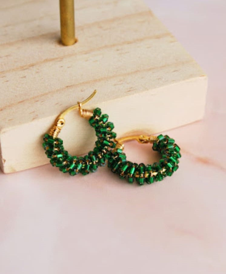 Green Earrings (15mm)